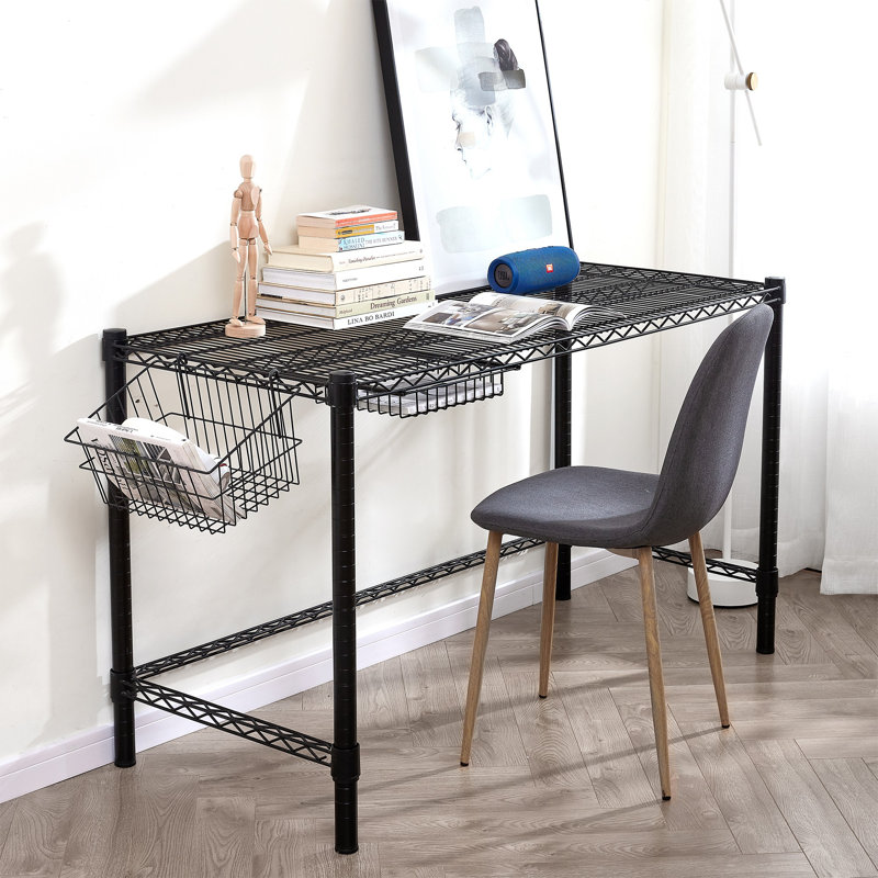 Suprima Heavy Duty Carbon Steel Desk Standard Size Black 31.5 H x 32 W x 24 D